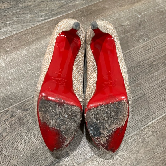 Christian Louboutin snakeskin print heels - Picture 8 of 10